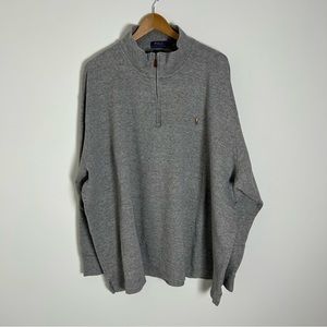 Polo Ralph Lauren Estate Rib Half-Zip Pullover - Barclay Heather Gray